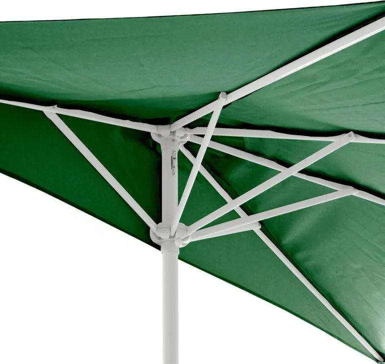 Półokrągły parasol balkonowy 2,7 m ciemnozielony z korbką