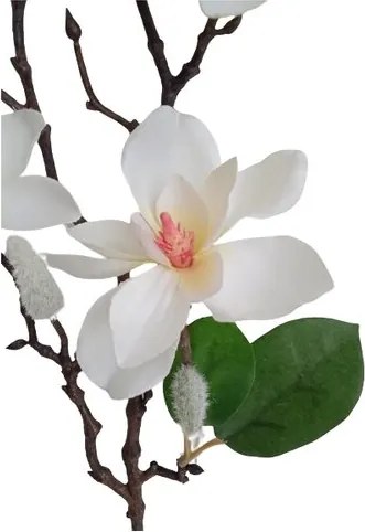 Sztuczna gałązka Magnolia biały, 64 cm