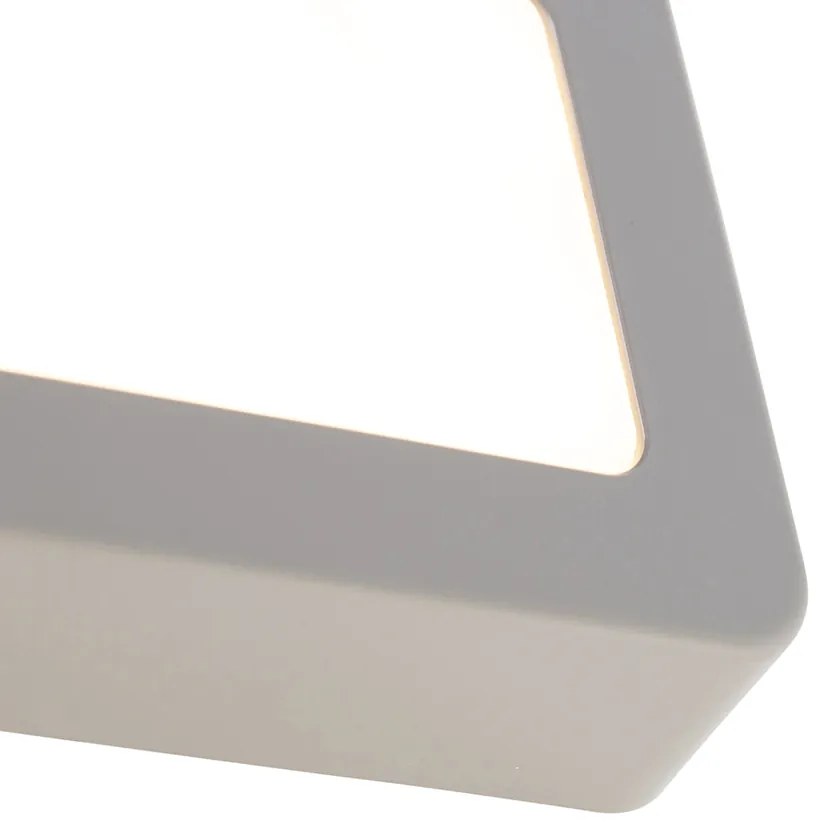 Nowoczesna prostokątna lampa ścienna zewnętrzna szara z LED - Prim
