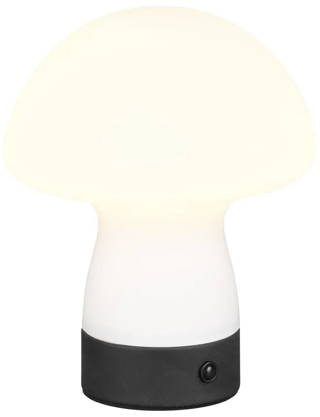 Lampa stołowa LED w matowym białym kolorze ze szklanym kloszem (wysokość 18 cm) Dooley – Reality