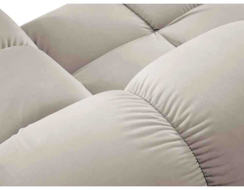 Beżowa aksamitna sofa modułowa 188 cm Bellis – Micadoni