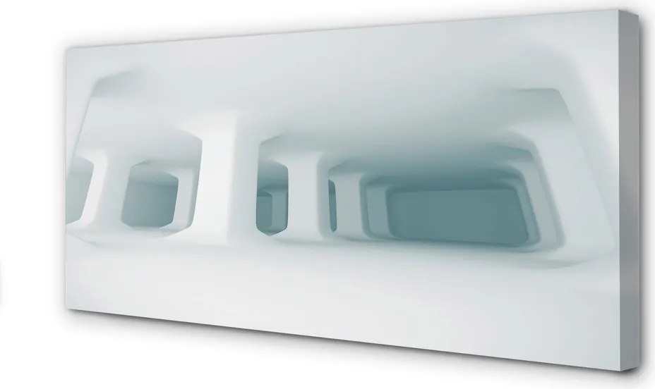 Duży obraz na płótnie Trójwymiarowe Białe Filary