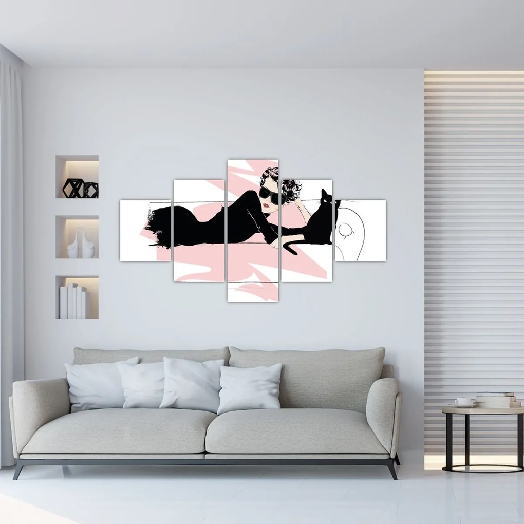 Obraz - Modna dama (125x70 cm)