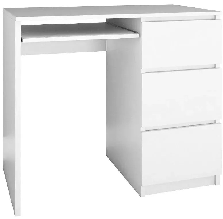 Białe młodzieżowe biurko prawostronne 40x35x60 E5-R54