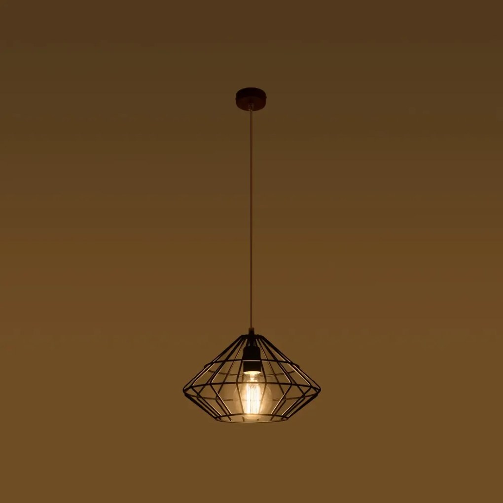 Lampa wisząca UMBERTO czarna SOLLUX  LIGHTING