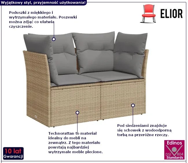 Dwuosobowa sofa ogrodowa - Mulio 4X