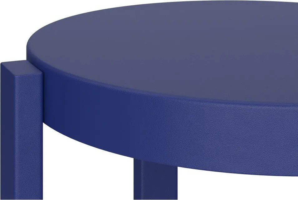 Niebieski stalowy hoker (wysokość siedziska 65 cm) Doon – noo.ma