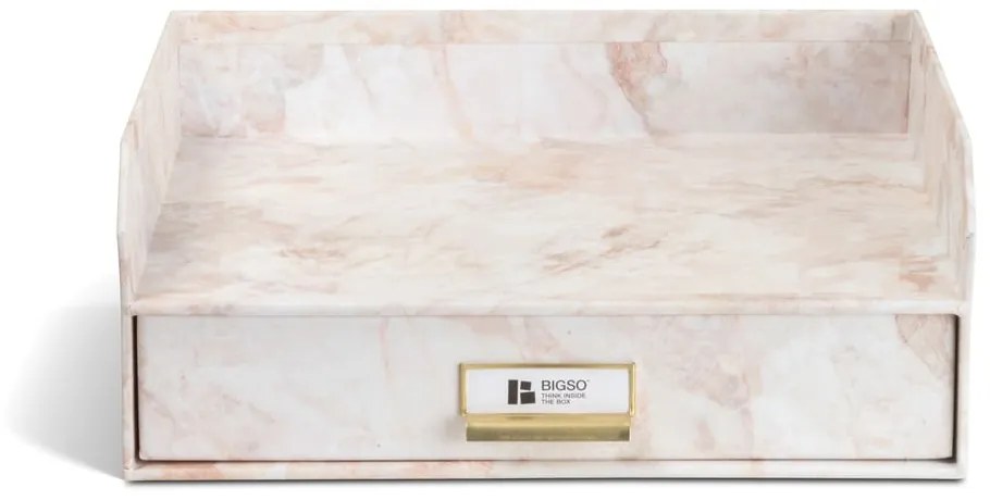 Kartonowy organizer na dokumenty z szufladką Walter Paper Laminate – Bigso