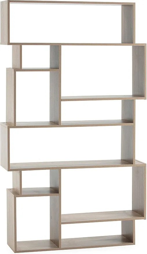 Półka kolumnowa z 10 otworami w kolorze dębu.