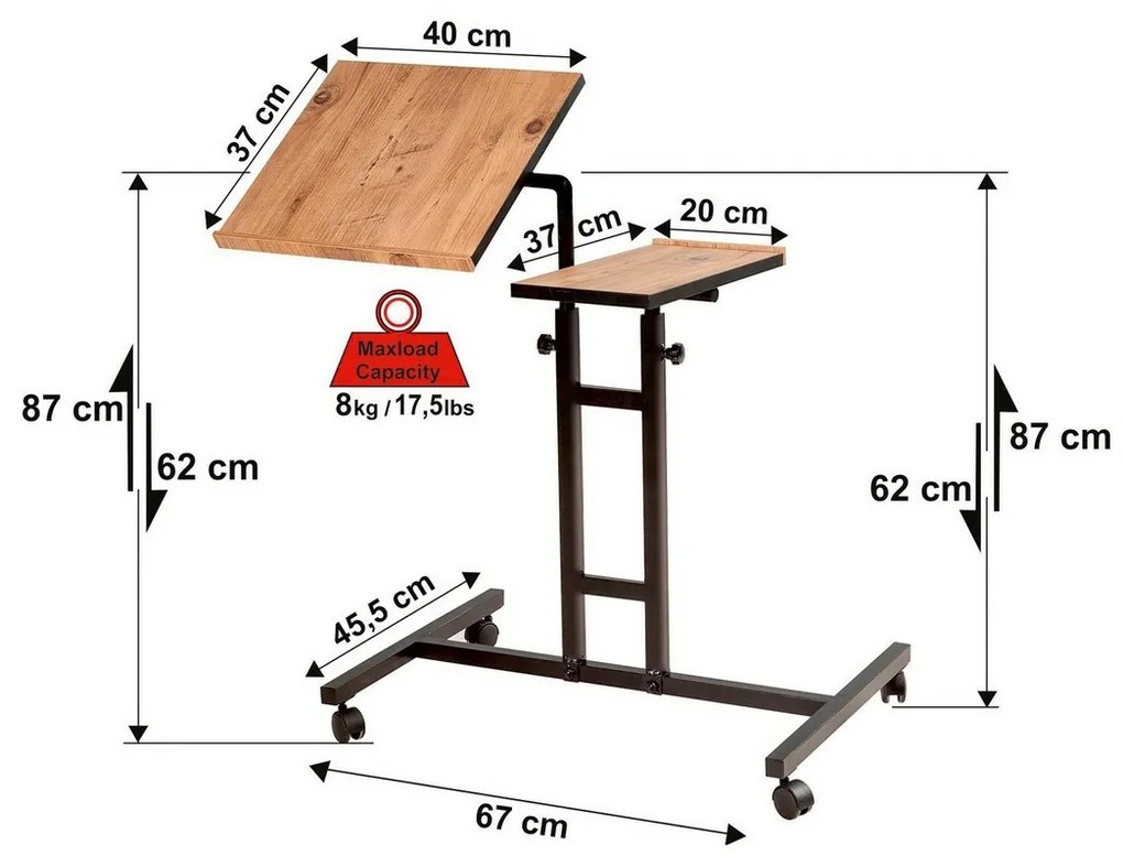 Stolik na laptopa Glen Atlantic Pine