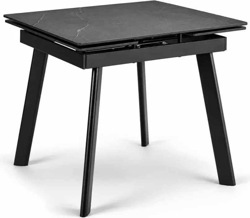 Stół ceramiczny rozkładany Hadson 90–150 cm czarny metal nowoczesny loftowy stół do jadalni