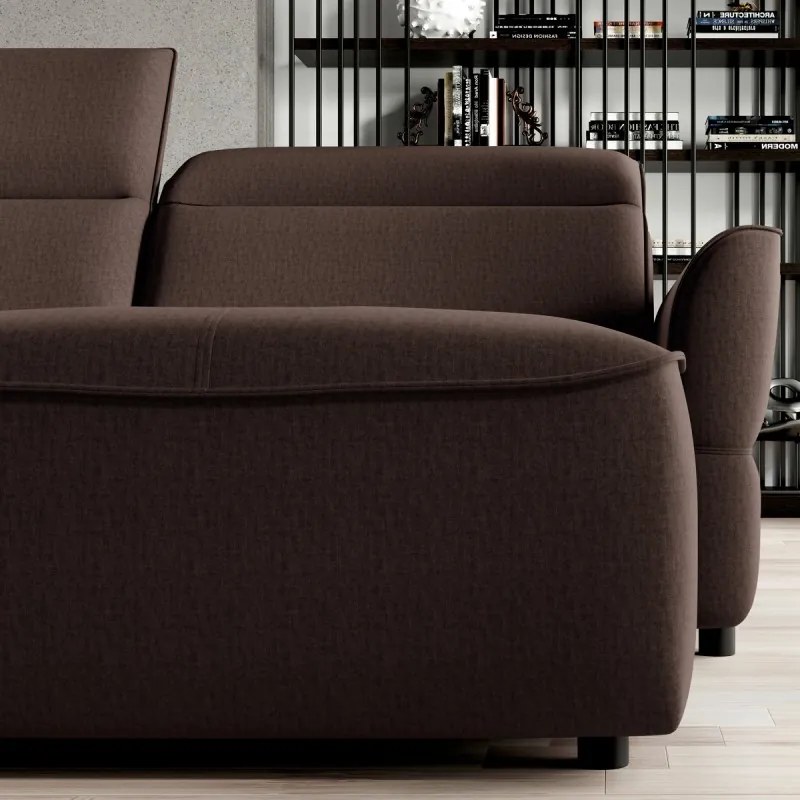 Narożnik MURILLO XL z elektryczną regulacją siedziska Prawostronny w tkaninie VOUGE 06 WERSAL