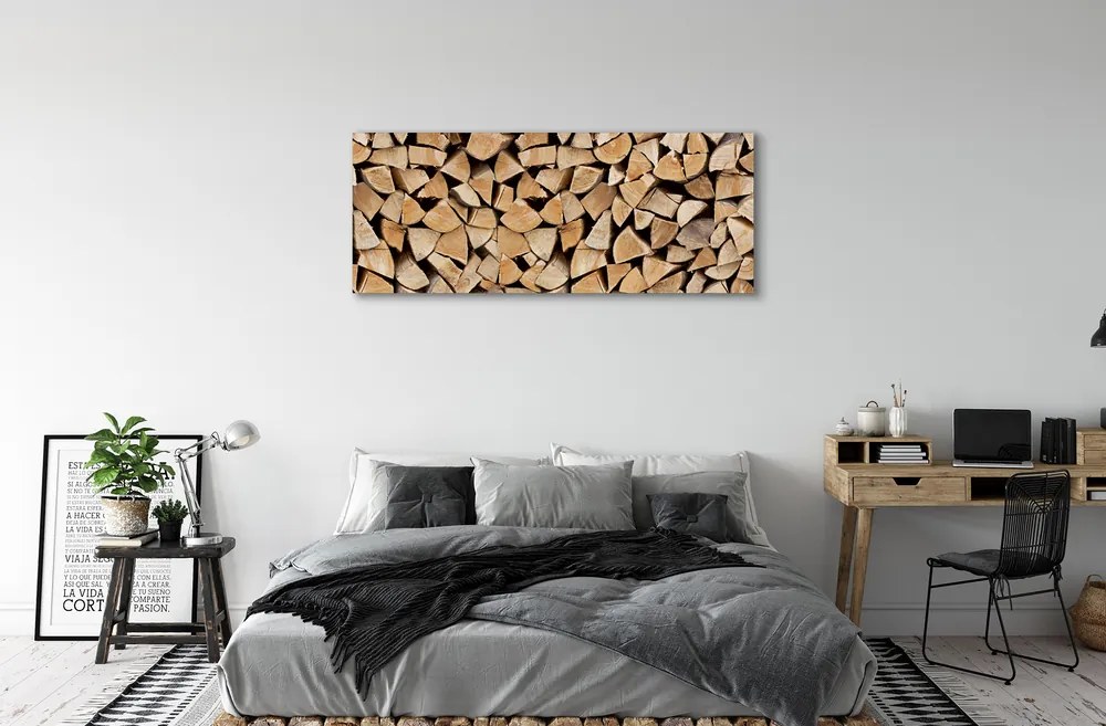 Duży obraz na płótnie Składowisko Drewna Opałowego