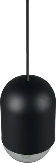 Czarna metalowa lampa wisząca ø 11 cm Nara – Reality