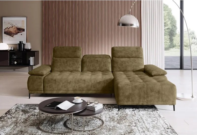 Narożnik FOCUS S z elektryczną regulacją siedziska w tkaninie Promocyjnej SALVADOR 10 WERSAL