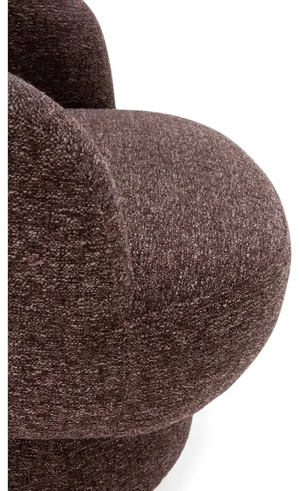 Fioletowy/brązowy obrotowy fotel Dali – MOME