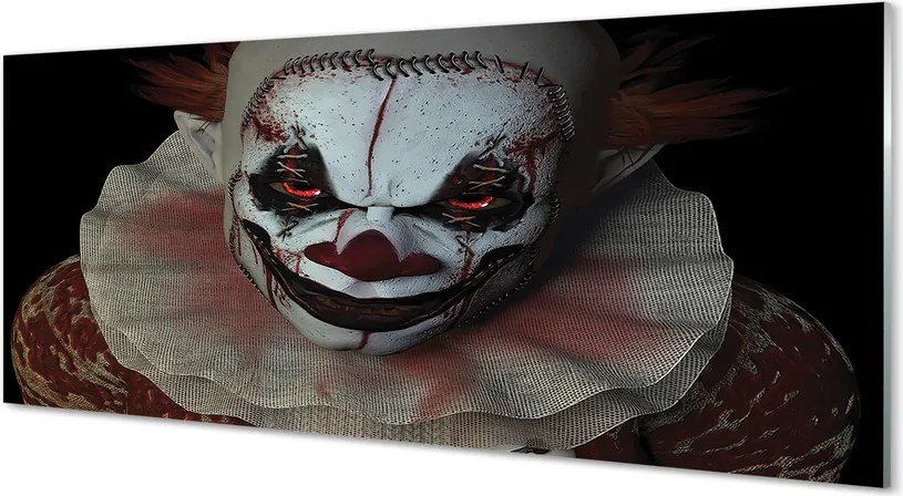 Szklany Panel Straszny Klaun z Koszmaru