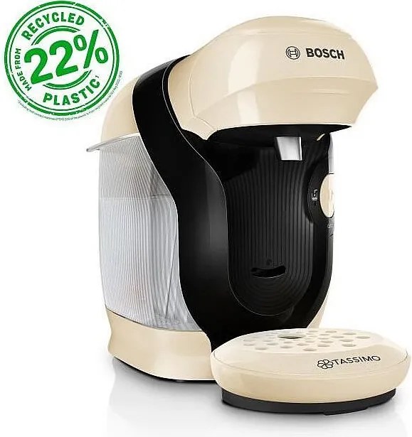 Ekspres do kawy wielonapojowy BOSCH TASSIMO T11 Style Wanilia 1400W z automatycznym czyszczeniem i zbiornikiem 0,7L