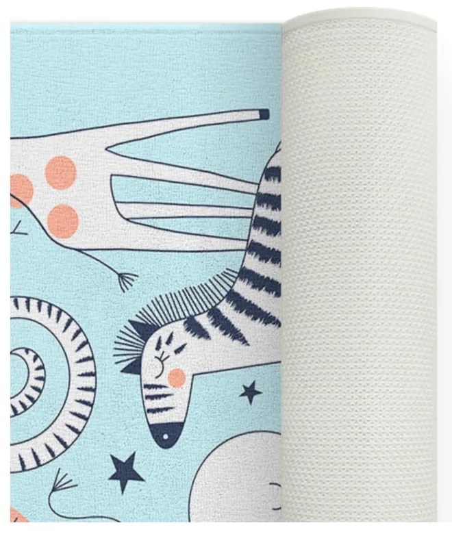 Niebieski dywan dziecięcy 80x140 cm Happy Zoo – Oyo Concept