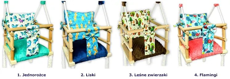 Rosnąca huśtawka dla dziecka we flamingi E3-T83