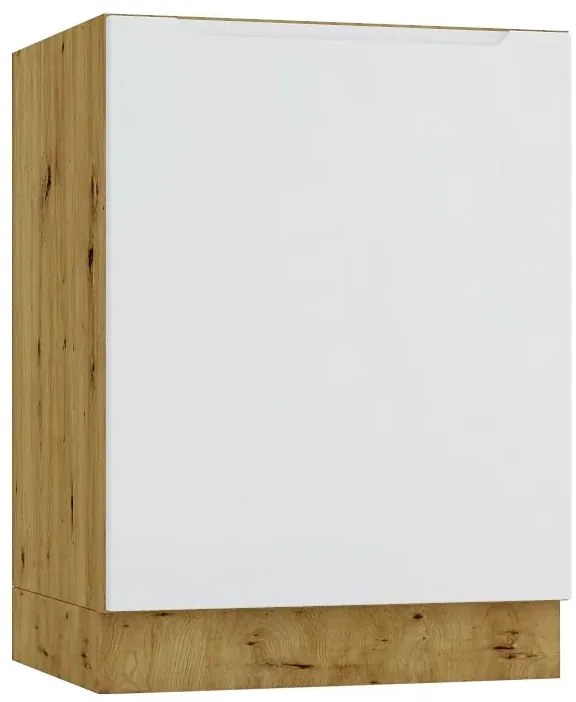 Szafka pod zlew 60 cm dąb artisan + szary - Orfa 10X