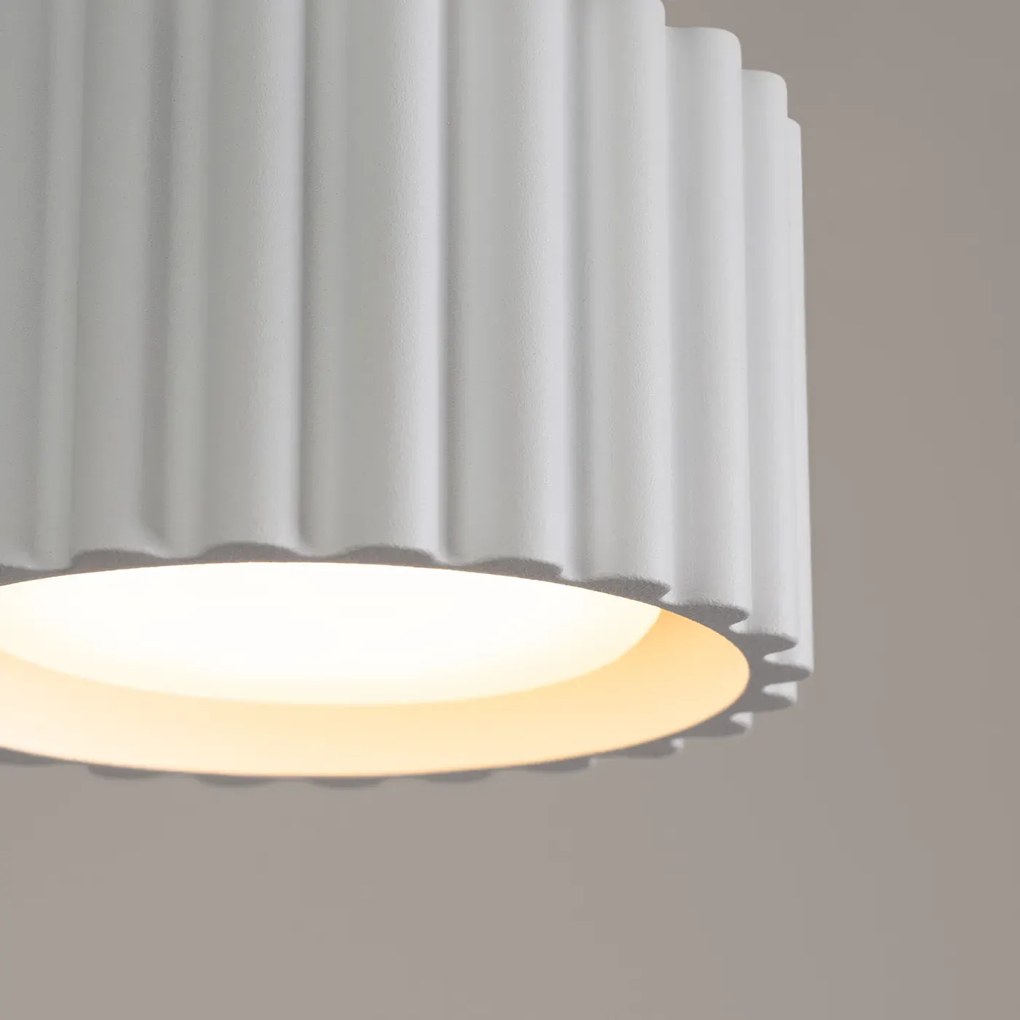 Plafon AURA 1 biały GX53 ryflowany SOLLUX  LIGHTING