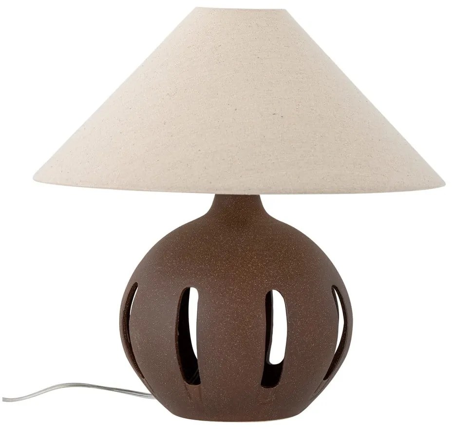 Kremowa lampa stołowa z tekstylnym kloszem (wysokość 40,5 cm) Liana – Bloomingville