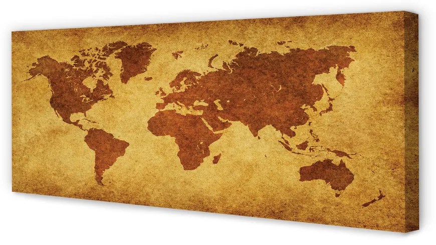 Duży obraz na płótnie Stara Brązowa Mapa