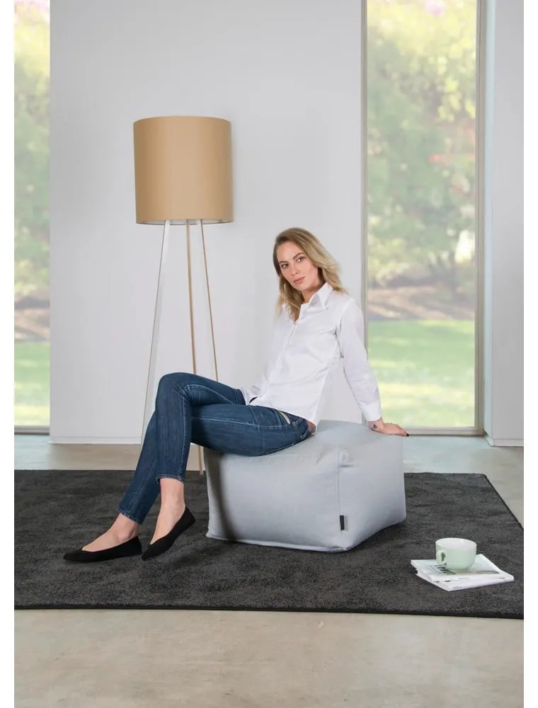 Szarobeżowy worek do siedzenia Softbox MooG – SLOWDOWN