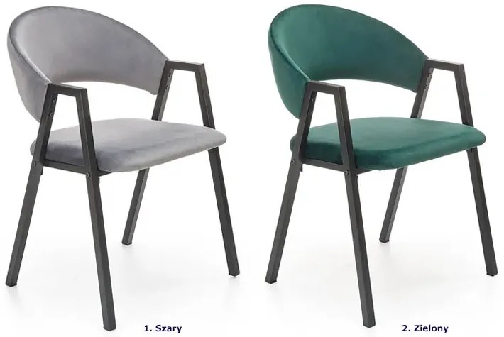 Zielone tapicerowane krzesło nieobrotowe do biurka M9-R45