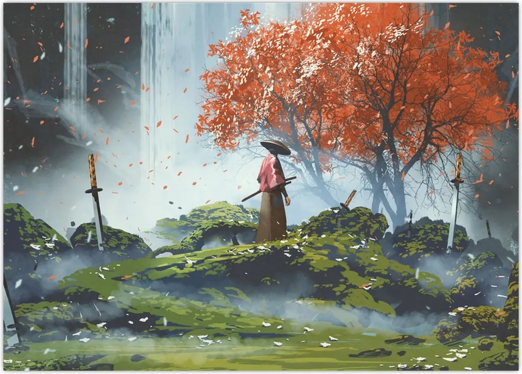 Obraz - Ilustracja przedstawiająca Ogród Mieczy (70x50 cm)