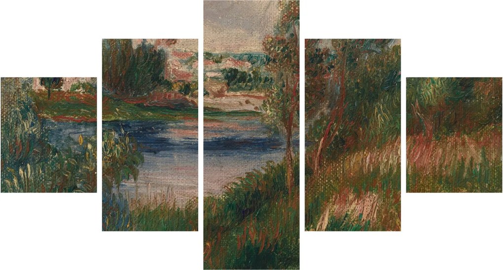 Obraz - Auguste Renoir, Landscape at Vetheuil, reprodukcje (125x70 cm)