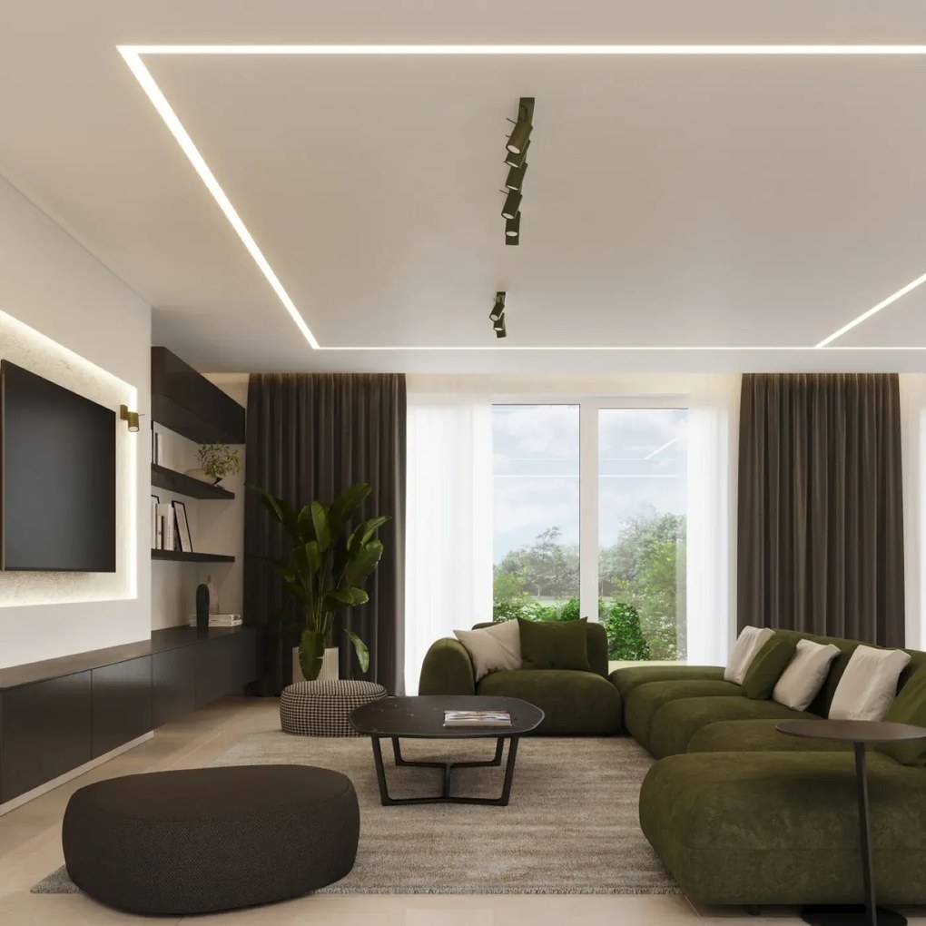 Plafon RING 3P zielony oliwkowy SOLLUX LIGHTING