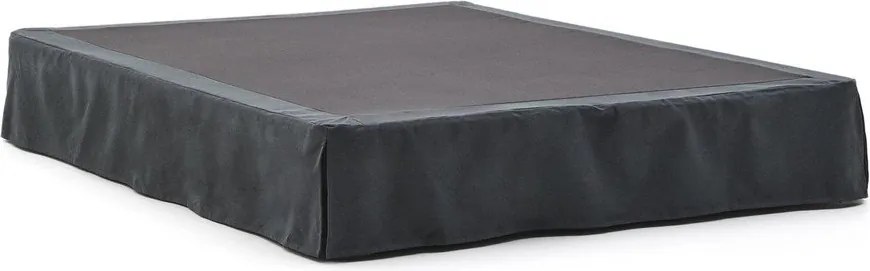 Antracytowe tapicerowane łóżko dwuosobowe 150x190 cm Jaira – Kave Home