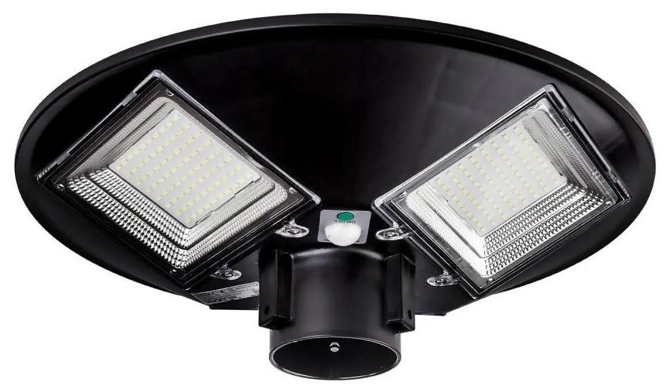 LED Solarna lampa uliczna z czujnikiem LED/15W/6V 6500K IP65 czarny + pilot