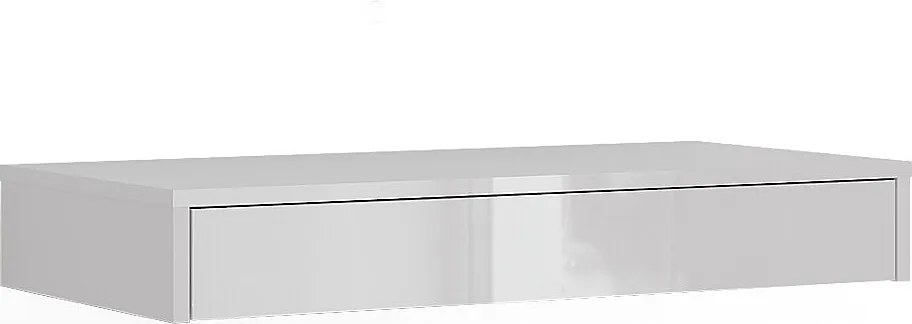 Półka ścienna biały/biały wysoki połysk 81.4x40.1x12 sherry