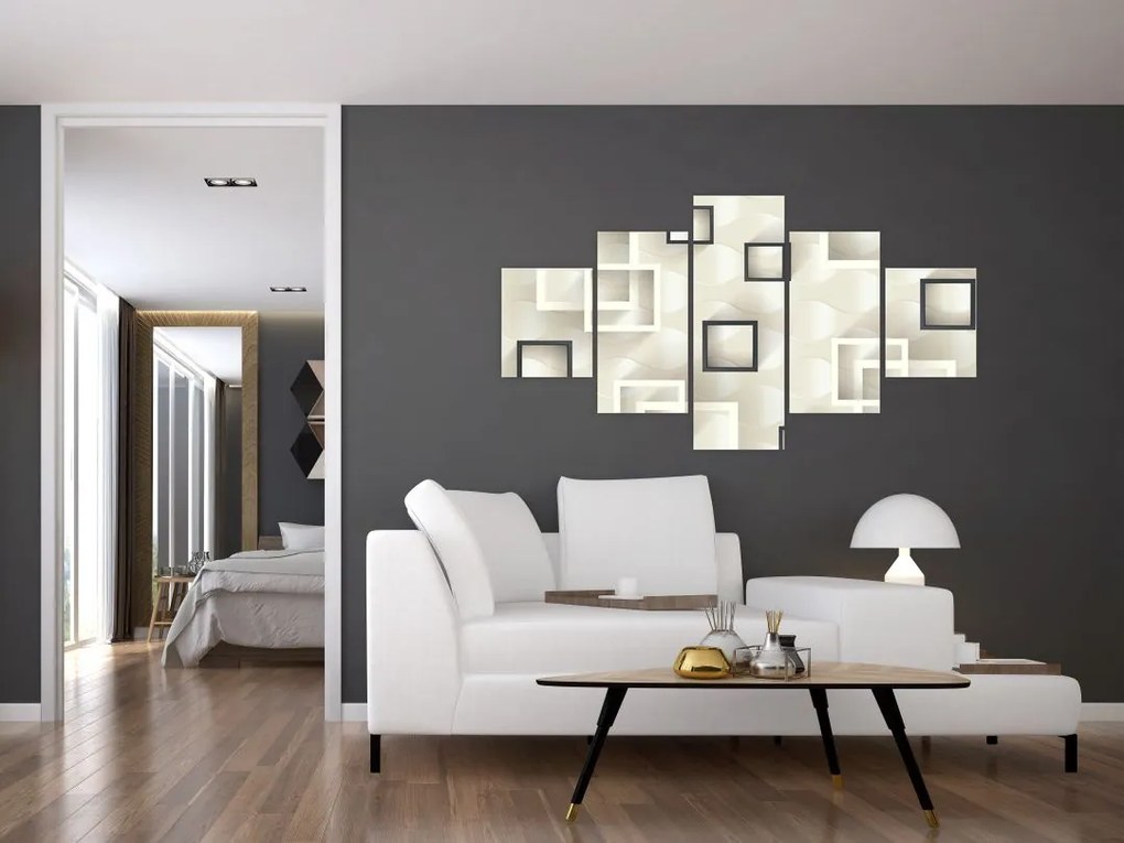 Geometryczny abstrakcyjny obraz (125x70 cm)