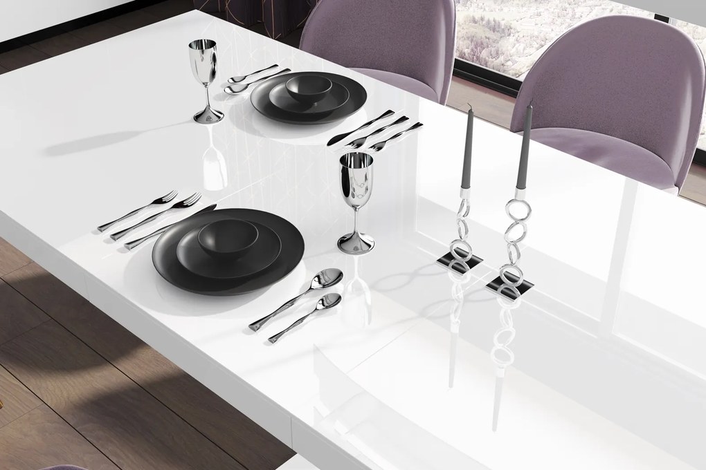 Stół rozkładany do jadalni w wysokim połysku Bella Hubertus