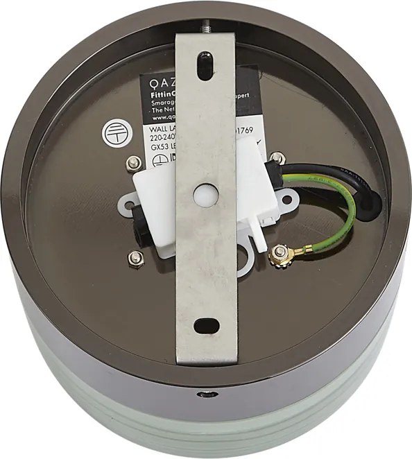 Designerski kinkiet czarny ze szkłem jasnozielonym IP44 - Michele