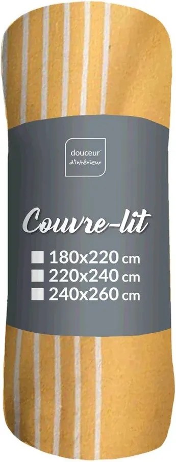 Żółta narzuta 220x240 cm Adele – douceur d'intérieur