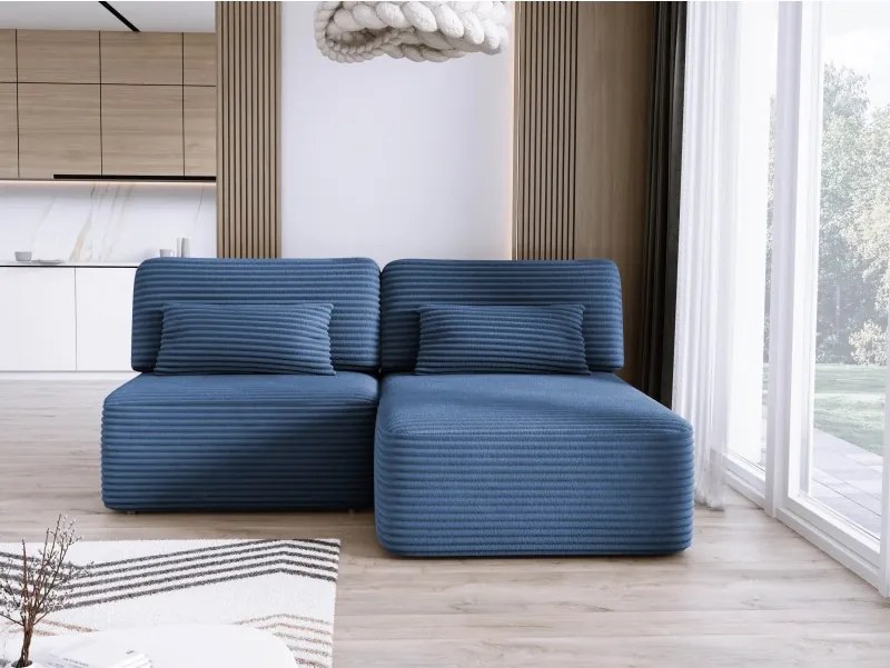 Narożnik TILIA wolnostojący układ L strona Prawa z funkcją spania w tkaninie Tilia 77