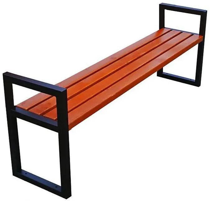 Nowoczesna drewniana ławka parkowa Ikas 180 cm - 84 kolory
