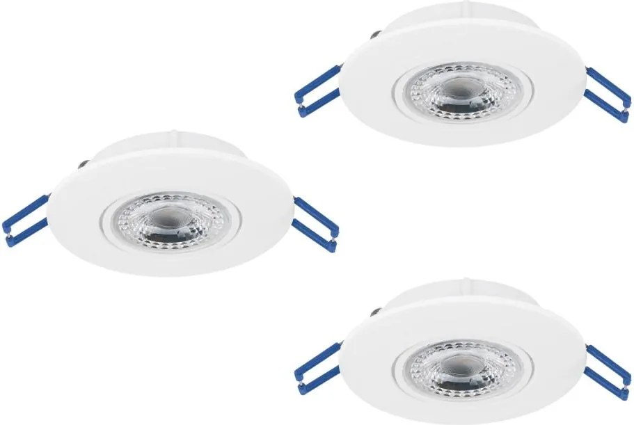 Eglo 300184 - Zestaw 3 opraw wpuszczanych LED GEDREZ LED/4,9W/230V, śr. 9 cm, biały