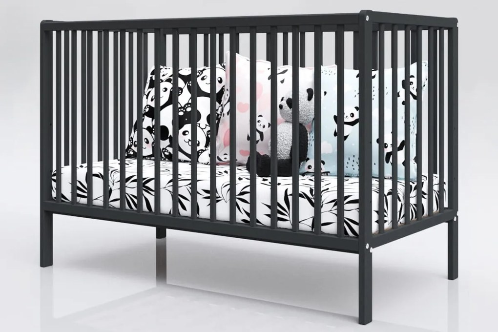 Łóżeczko Dominik antracyt 120x60