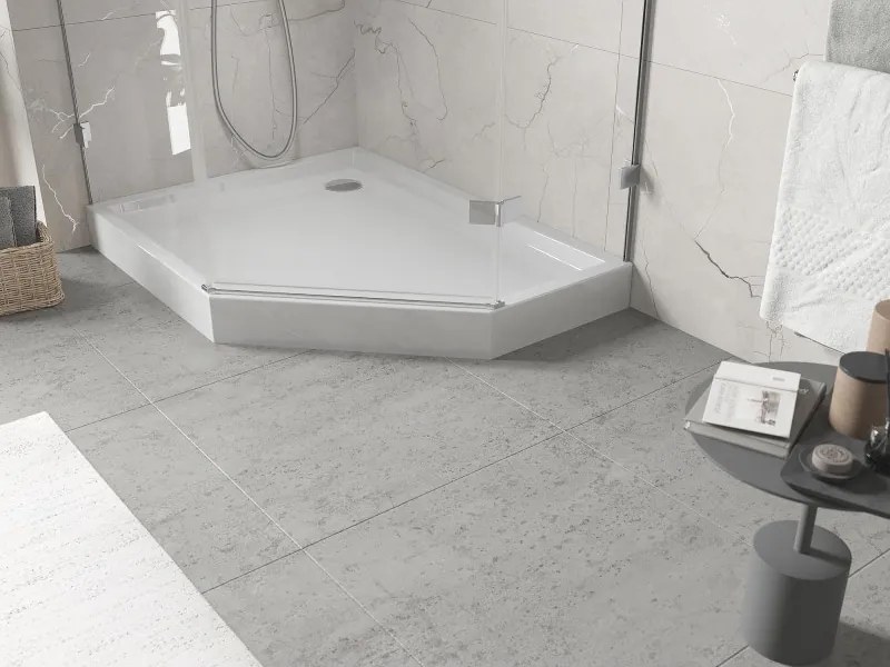 Mexen Flow+ brodzik pięciokątny lewy 100 x 80 cm, biały połysk - 46P108010LH