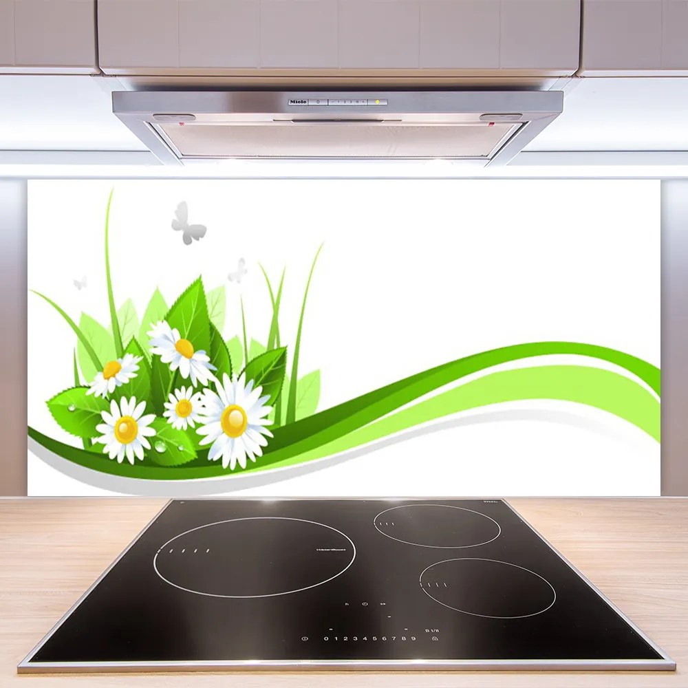 Panel Szklany do Kuchni Abstrakcyjna Gra Kształtów