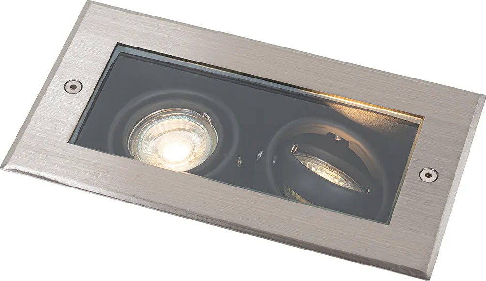 Nowoczesny klosz ogrodowy stalowy 2-światłowy regulowany IP65 - Oneon