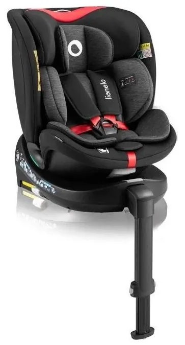 Lionelo - Fotelik obrotowy i-Size 40-150 cm z bazą NAVY czarno-czerwony