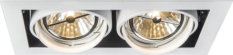 Zestaw 6 reflektorów wpuszczanych białych AR111 regulowanych 2-punktowych - Oneon