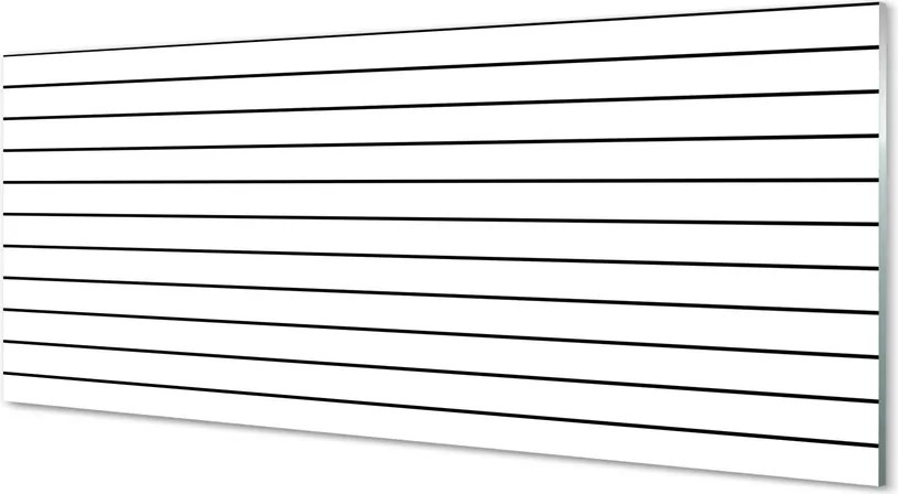 Szkło do Kuchni na Ścianę Minimalistyczne Czarne Kreski